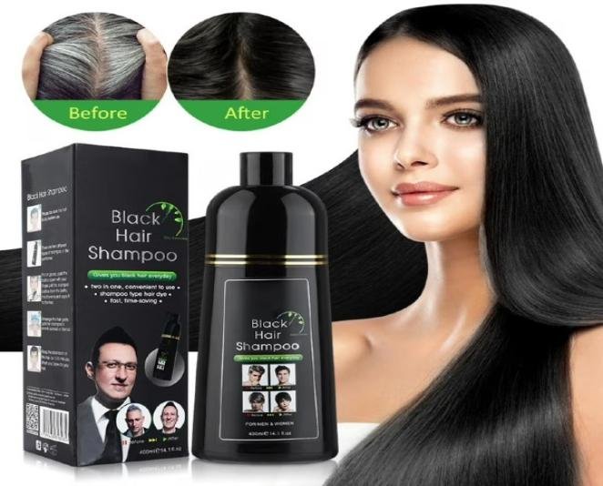 Black Hair Dye Shampoo For Men And Women in Pakistan - Image